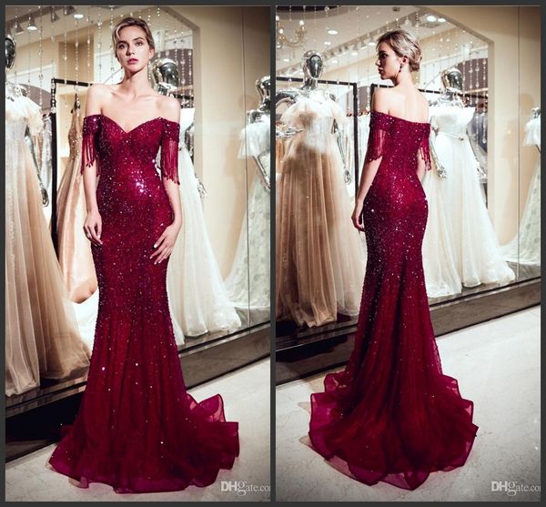 

vestido de festa русалка пром платья с плеча назад молния кристалл блестками длиной до пола, вечернее вечернее платье на заказ, Black