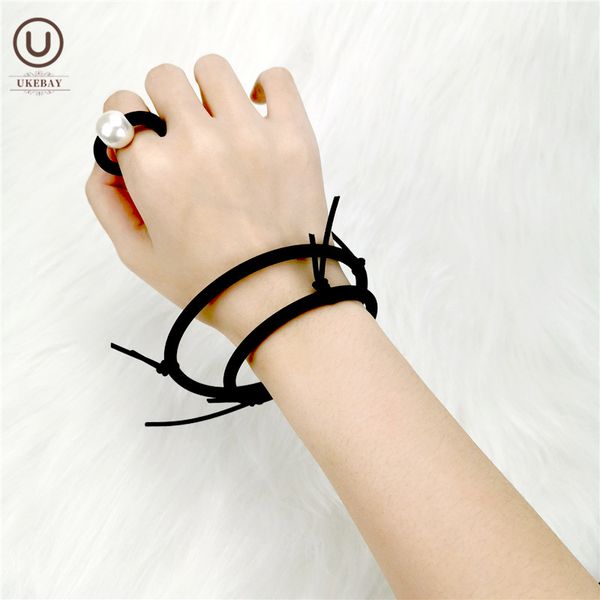 

ukebay new fashion charm bracelets for women soft hand accessories gothic rubber bracelets festival wedding jewelry black chains