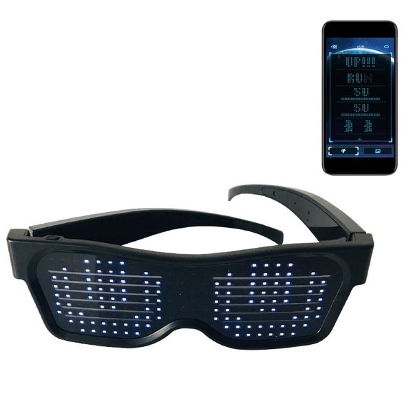 

fancy led light up glasses, usb rechargeable&wireless with flashing led display, glowing luminous glasses for christmas,party,bars,rave