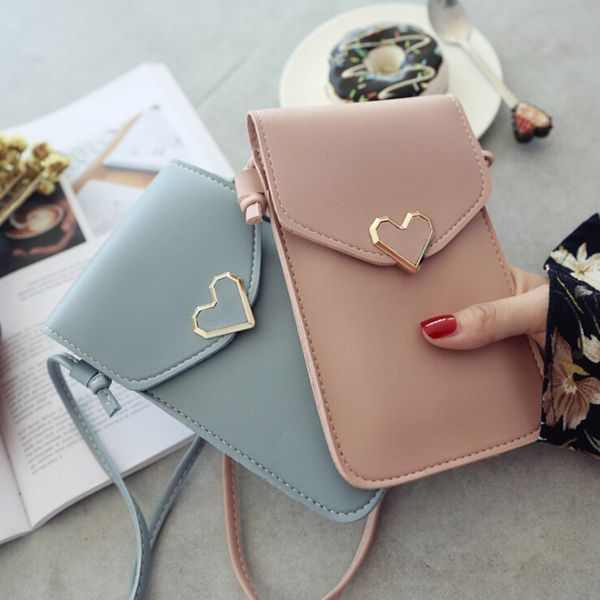 

1pcs heart leather handbag shoulder cross body bag tote messenger satchel purse