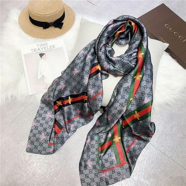 

spring and summer new season luxury new female atmosphere grade scarf brand designer outdoor scarf shawl beach del, Blue;gray