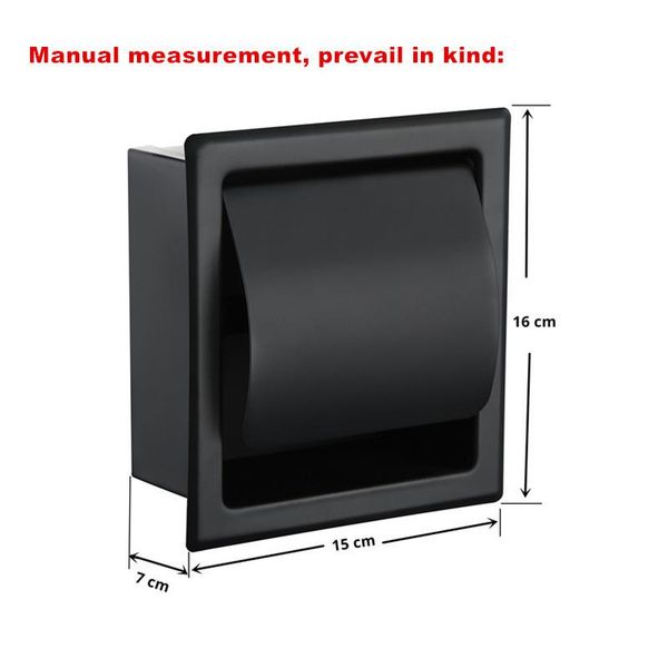 

sus304 matte black or chrome toilet paper holder waterproof paper shelf wall mounted tissue box home storage