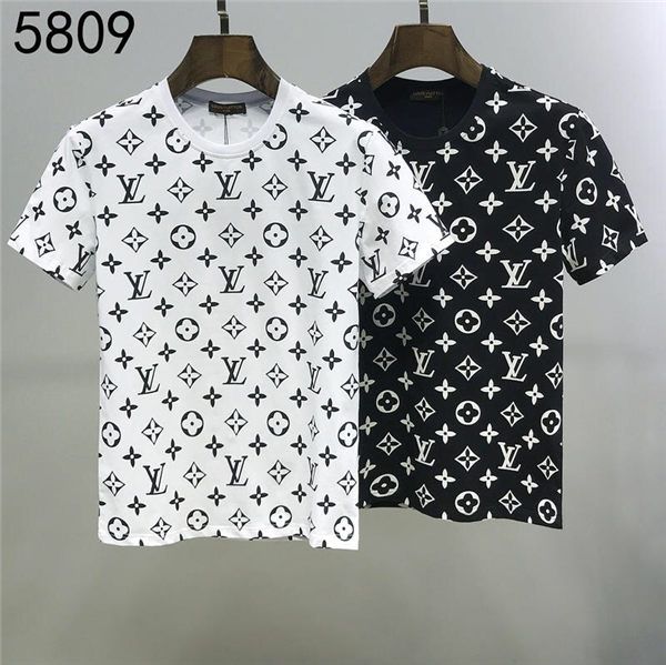 

2020 новой весны и лета мужской короткий рукав футболки высокого качества, 100% хлопок три стандартный полный размер m-3xl 10, White;black