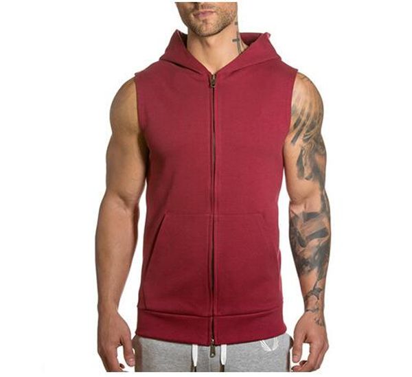 

sleeveless mens hoodie wear coat fashion designer vest r cardigan sport sweatershirt clothing wholesale m-xxl, Black