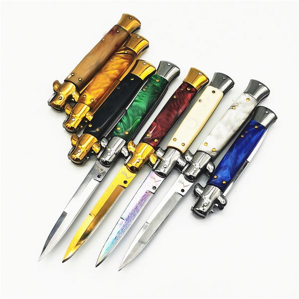 

9 inch italian mafia automatic folding knife outdoor camping edc tool knife