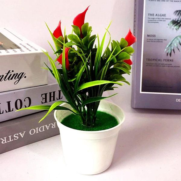 

colorful garden party home fake vivid wedding potted plant office long lasting decoration deskbonsai artificial