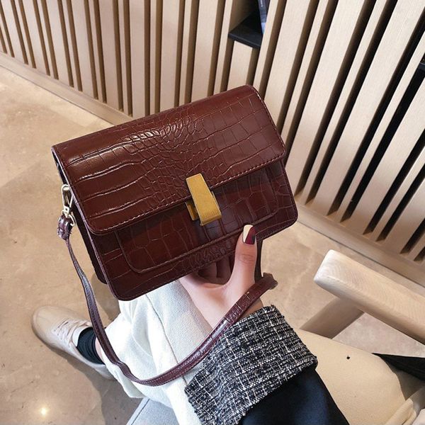 

solid color leather crossbody bags for women 2020 fashion shoulder messenger bag lady travel bags and purses