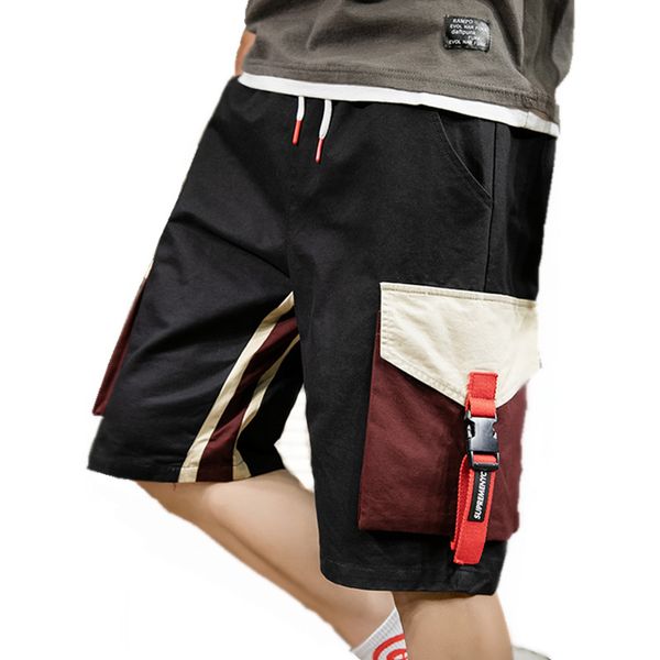 

casual shorts men cool patchwork summer cotton casual men short pants brand clothing comfortable camo cargo shorts, White;black