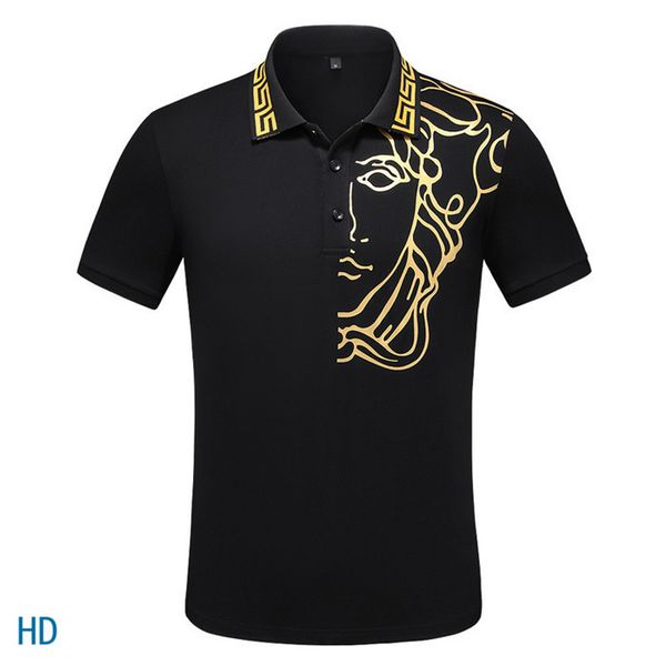 

spring and summer new high grade cotton printing short sleeve round neck panel t-shirt size: -l-xl-xxl-xxxl color: black white q, White;black