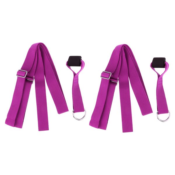 

2x adjust yoga ballet dance leg stretcher door band foot fitness belt