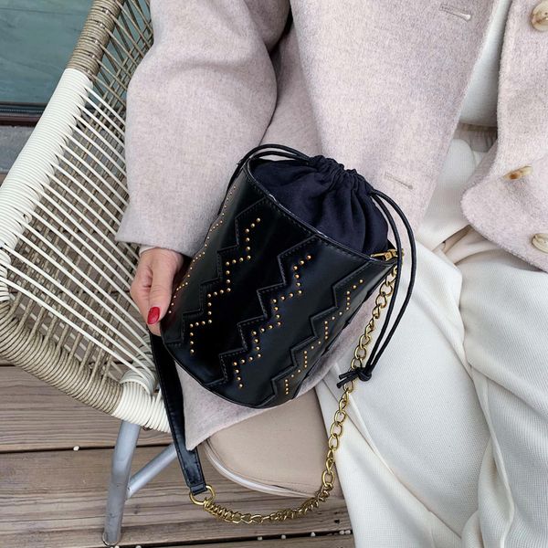 

retro fashion female bucket bag 2020 new quality pu leather women crossbody bag crocodile pattern tote shoulder messenger bags
