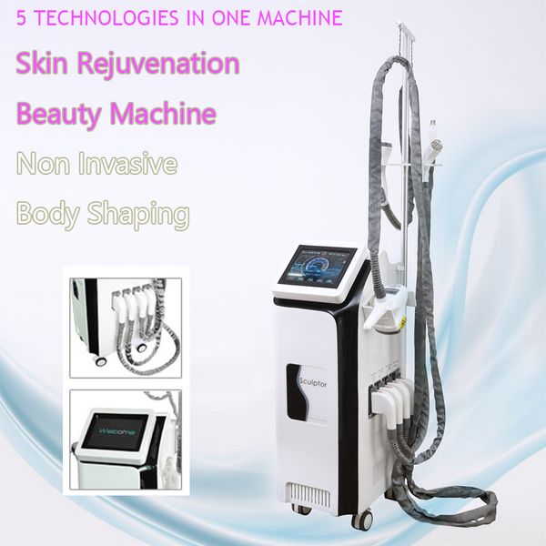 5 in 1 Body Slimming Shaping Machine 40KHz cavitazione 940nm Sistema laser nel vicino infrarosso macchina per perdere peso rullo rf massaggio macchina