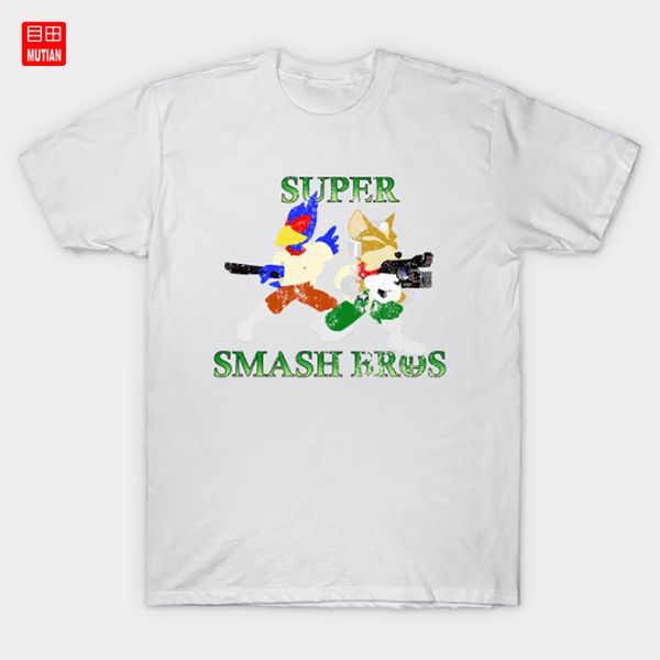 

falco melee t-shirt super smash bros, White;black