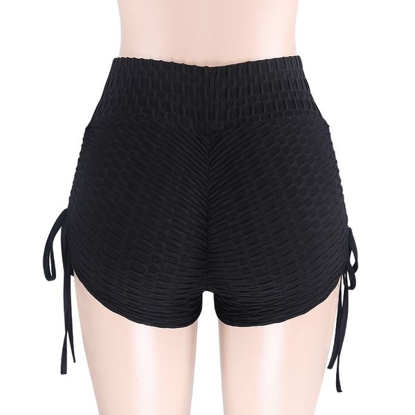 

solid black high waist shorts women summer lace up push up shorts feminino pantalones bandages casual home shorts, White;black