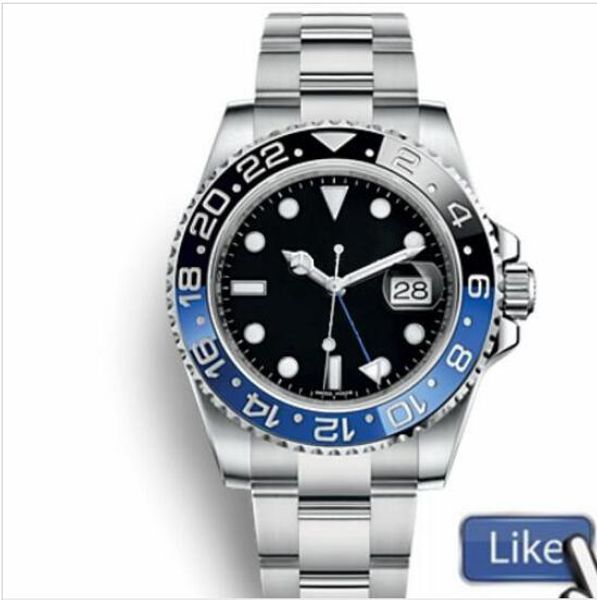 

luxury gmt ceramic bezel mens mechanical stainless steel automatic movement watch designer sports self-wind mens watches master wristwatches, Slivery;brown