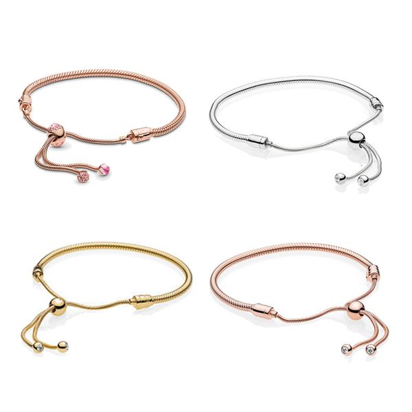 

2019 new 925 нового номер вспышки жарки розового скользящий браслета создана для женщин-diy ювелирного изделий дня рождения giftwomen рождес, Black