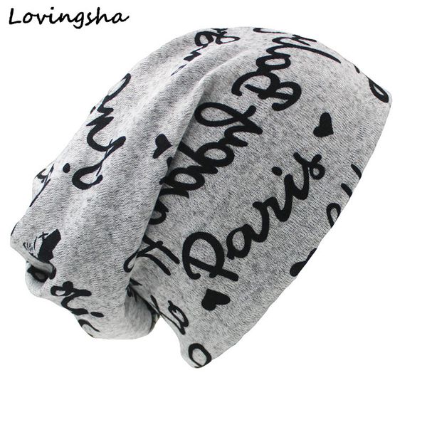 

lovingsha fashion brand autumn winter hats for women hip-hop letter design ladies hat skullies and beanies men hat ht027