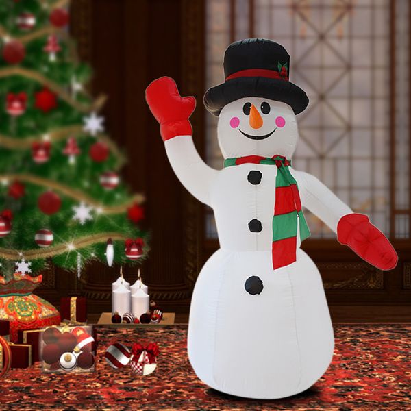 

2.4 m outdoor inflatable snowman party christmas decoration holiday santa claus props kids figure courtyard portable toy winter