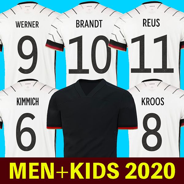 

2020 germany football shirts reus sane werner draxler away black soccer jersey euro cup muller kroos hummels alemania thailand, Black;yellow