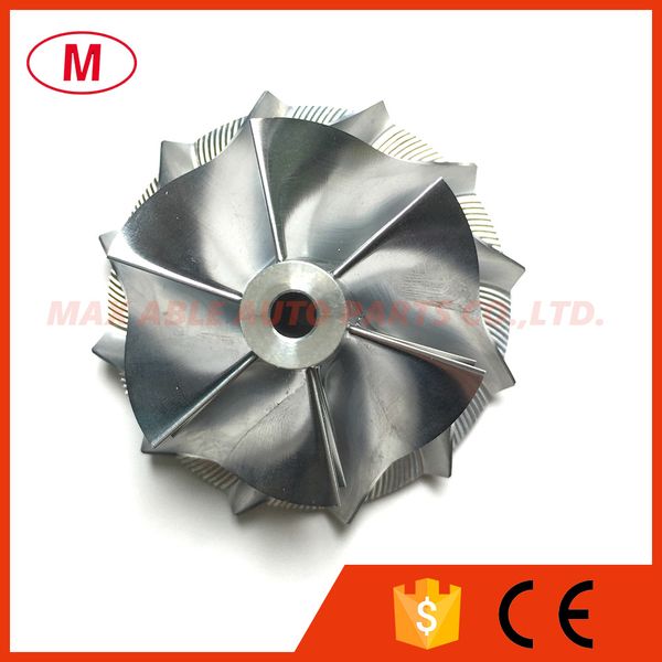 

rhf5 44.93/58.00mm 6+6 blades reverse high performance turbo billet compressor wheel/milling wheel for au*di a3 golf 7 g1/is38