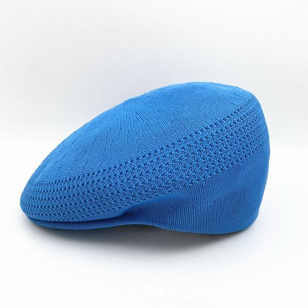

all-star anti-wearing xia beilei net hat hat beret beret front-in cap mesh cap breathable ins embroidered kangaroo 504, Blue;gray