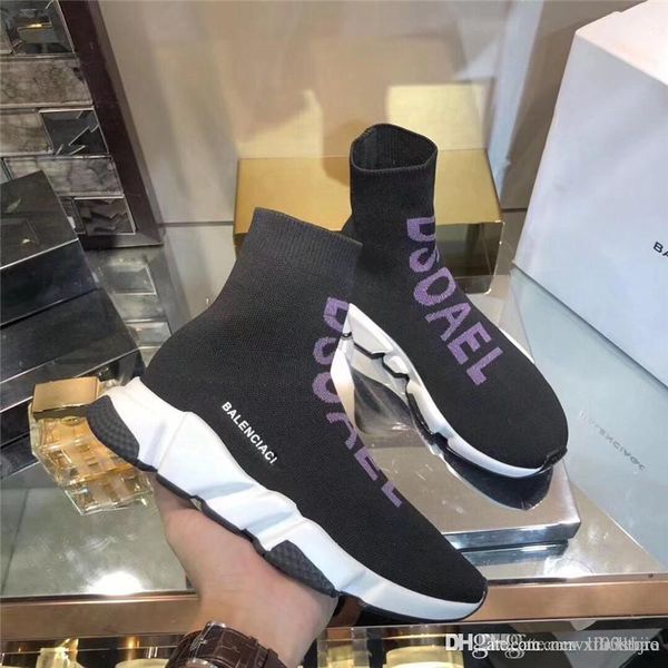 

NO.1Balenciaga 2019 New Style Dsoael Knit Sock Speed Runner Sneakers Shoes With Original Box