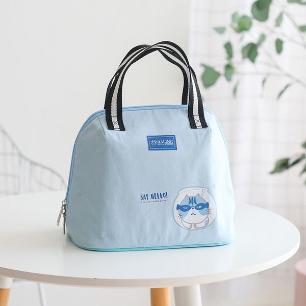 

gowinlin thermo cooler bag refrigerator thermal insulated lunch bags picnic fresh keeping ice box cold er icepack, Blue;pink