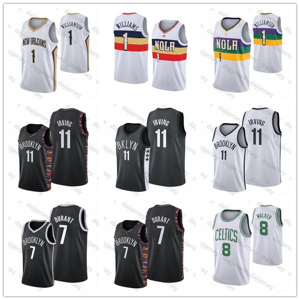 

11 Irving Jersey Kevin 7 Durant Kemba 8 Walker Zion 1 Williamson Men Basketball Jerseys