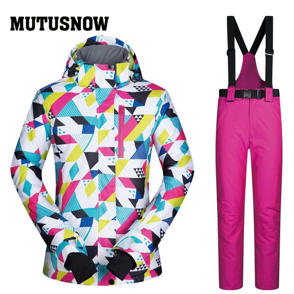 

women ski suit 2019 new set windproof waterproof warmth csj jackets and pants winter snow skiing snowboarding suits