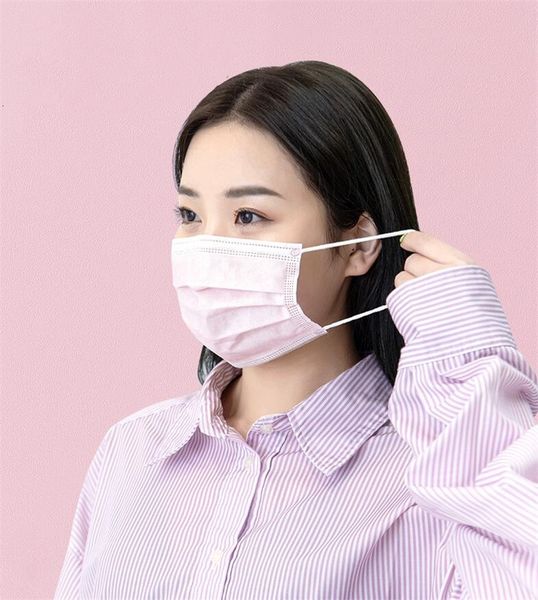 

1 pcs l mask k face mask mask pink 95% filtration non woven fabric protective masks dust particles pollution filt
