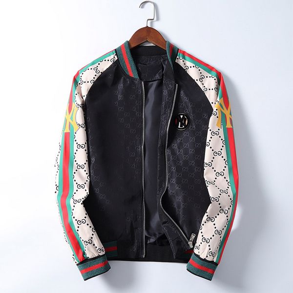 

new summer men designer jacket windbreaker hooded thin jacket casual print sportswear lightweight jackets for men bomber coats clothes, Black;brown