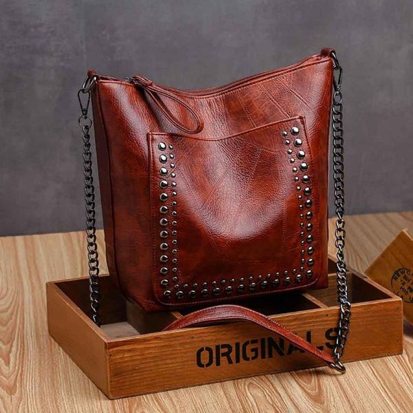

повседневных заклепки цепь totes сумка женщина crossbody сумка простая большая емкость плечо сумка дама pu матовые сумки женщина