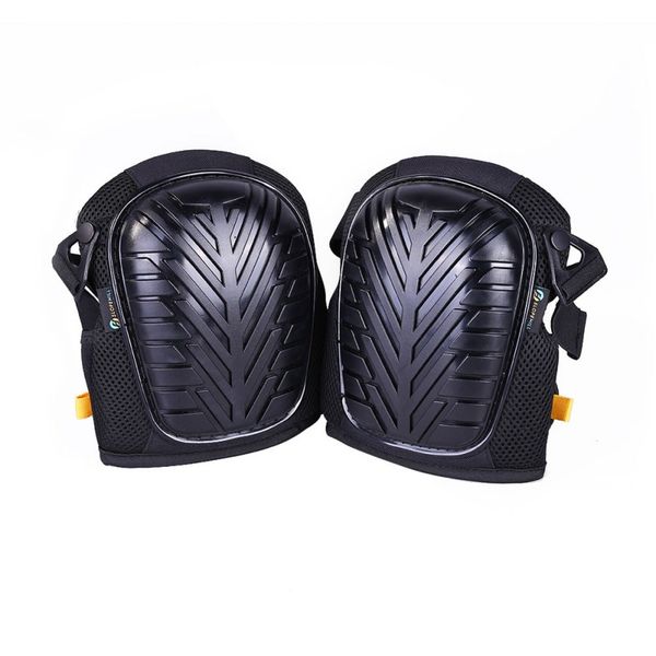 

soft long heavy duty silicone work knee pads construction worker knee protect good and cushioning pads, Black;gray