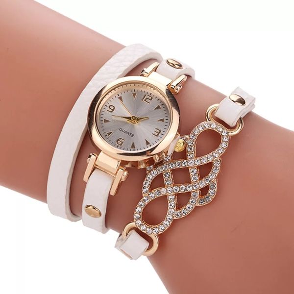 

fashion women's watch with 2 layers belt , good quality ,fashion women's bracelet watch with crystals, Slivery;brown