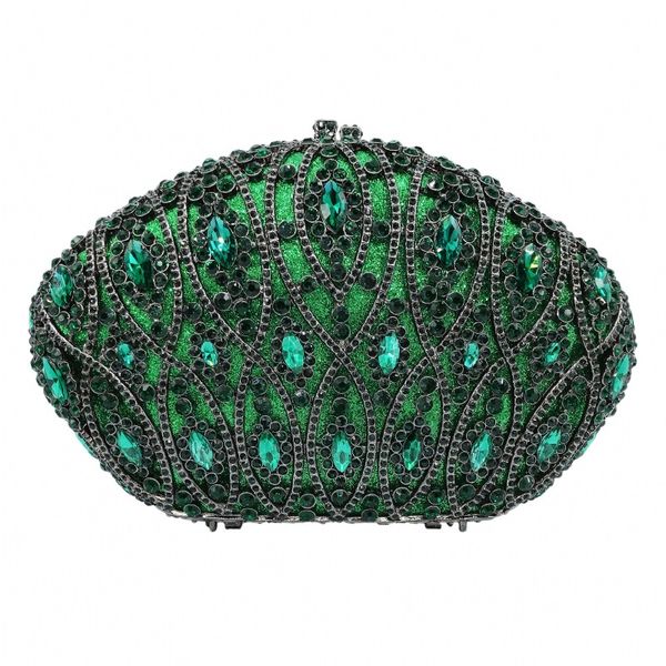 

women red green crystal diamond evening bags day clutches party cocktail rhinestone handbags wedding clutch purse
