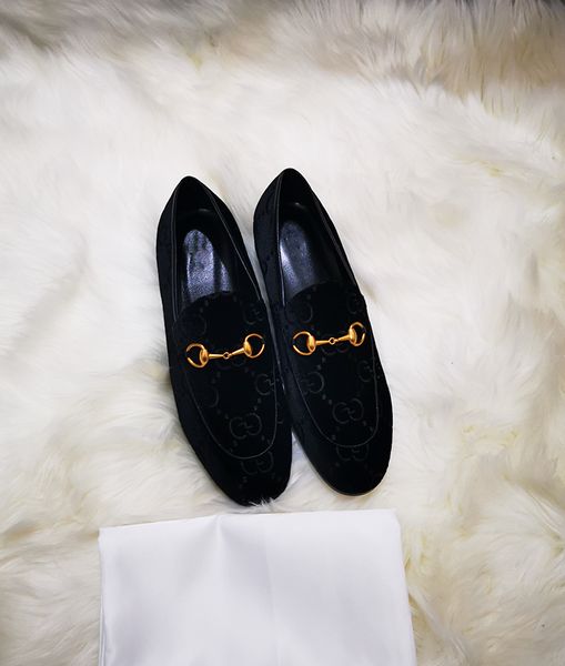 

wholesale black velvet loafers women universal fashion cowhide leather casual classic dress shoes men rubber sole