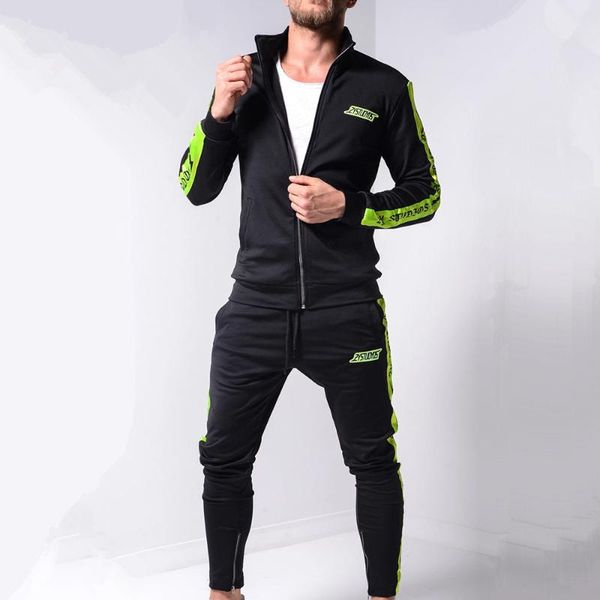 

black running спортивные костюмы мужчин спортивная костюм толстовка sweatpants мужской gym fitness жакеты брюки 2pcs set беговая одежда, Black;blue