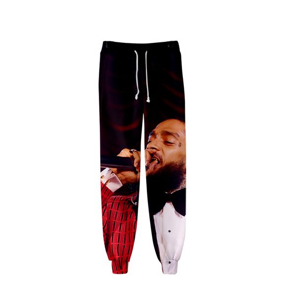 

mens 3d nipsey hussle printed pants casual spring summer autumn jogger pants casual streetweaar sell pants, Black