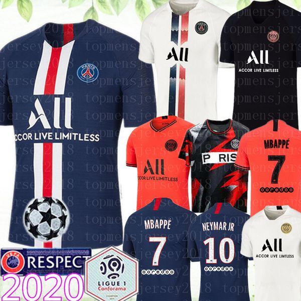 

2020 sleeve paris 7 mbappe 18 icardi soccer jerseys soccer shirts n e y m a r j r 10 cavani football uniforms, Black;yellow