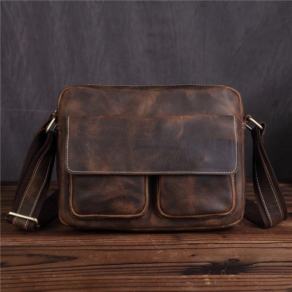 

men shoulder crossbody messenger bags retro genuine cowhide leather business mochila travel male bolsa satchels feminina gifts
