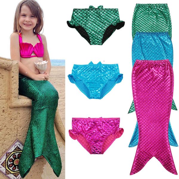 

kids girl swimmable mermaid tail sea-maid bikini swimwear character princess dream swimming fancy costume