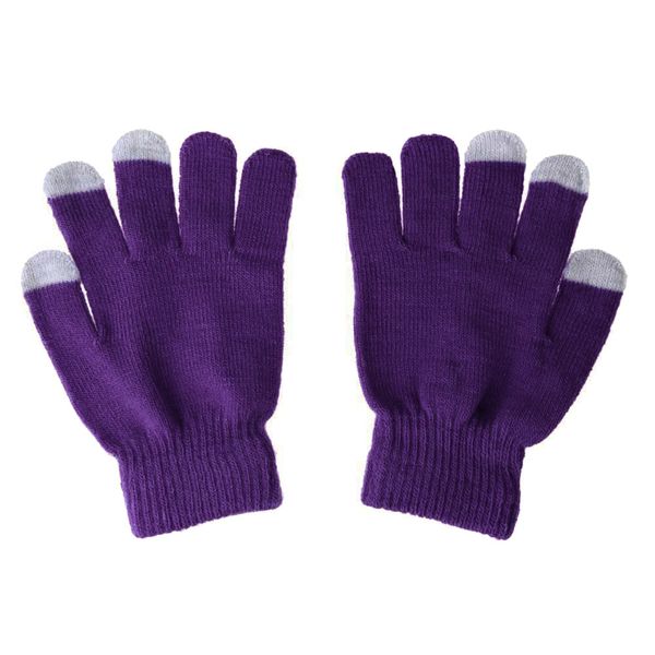 

1 pair winter warm capacitive knit gloves hand warmer for touches screen smart phone gdd99, Blue;gray