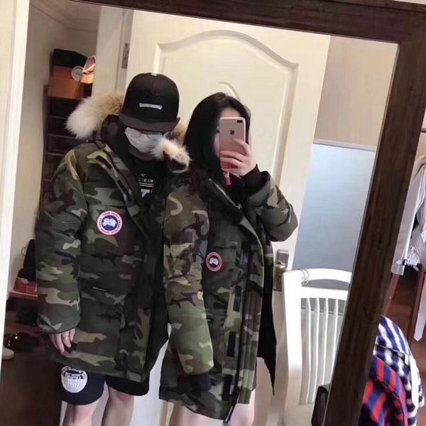 

Canada brand men 039 and women 039 coat jacket parka winter warm goo e down coat hooded fur collar down jacket hipping