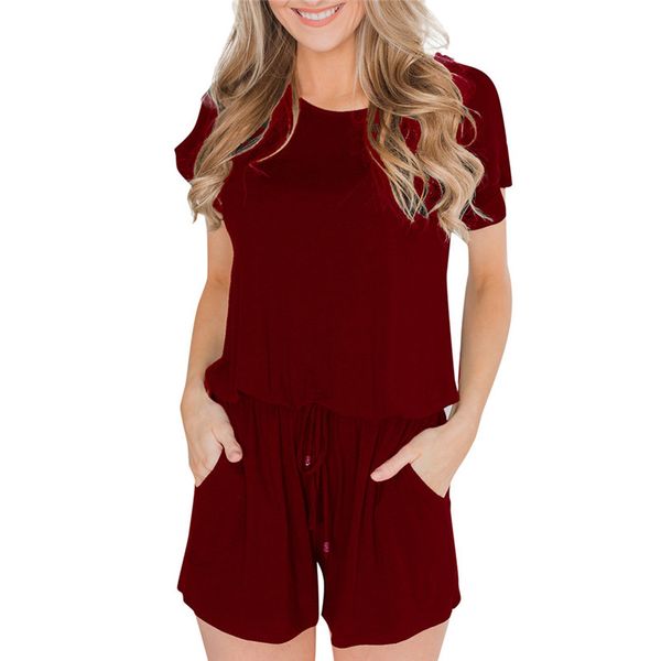 

women's summer short sleeve striped jumpsuit rompers with pockets short rompers pantalon femme salopette femme f1, Black;white