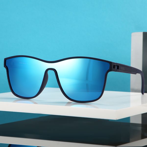 

new tr90 one piece sunglasses 2020 men's fashion polarizers riding driving sunglasses, White;black