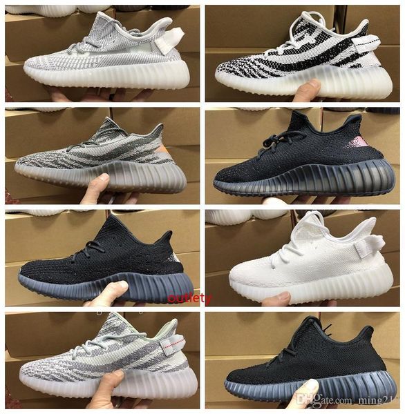 

mens designer shoes designer sneakers women bred semi frozen sesame kanye west running shoes womens cream white zebra sneakers