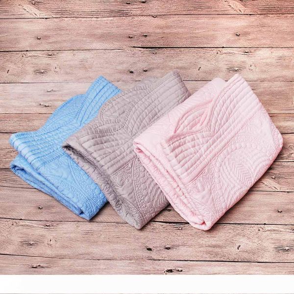 

wholesale blanks heirloom baby quilts cotton baby blankets quilted navy white ruffle minky toddle baby gift newborn swaddle blanket dom538