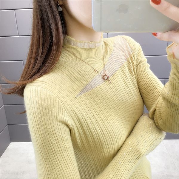 

ohclothing 154025 outdoor walkway] take a real p of the new lace splicing collar, drilling sweater, bottoming shirt 43, White;black