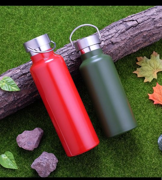 

new vacuum insulated stainless steel water bottle sports double wall portable leak proof travel mugs outdoor travel climbing cups fa2630