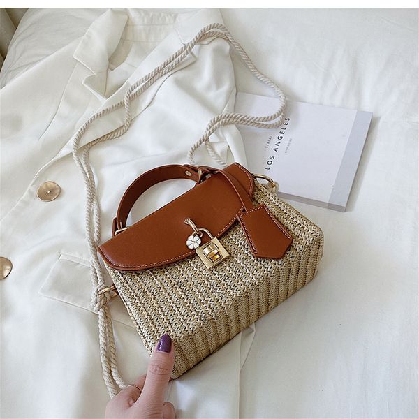 

handbags pu patchwork straw women bags shoulder bag handbags and handbag lady's bags crossbody women's purses xfite, Red;black